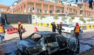 جوڈیشل کمپلیکس اسلام آباد پر دھماکے میں ملوث خودکش بمبار کے معاون 4 دہشتگرد گرفتار