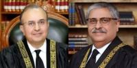 صدر نے جسٹس منصور علی شاہ، جسٹس اطہر من اللّٰہ کے استعفے منظور کر لیے