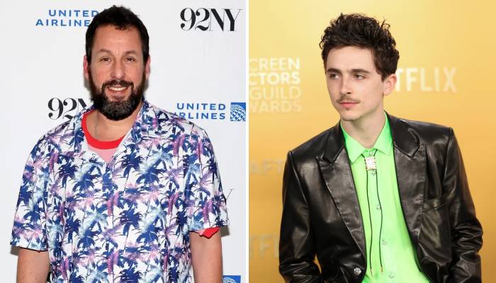 Adam Sandler, Timothée Chalamet battle fans in epic 2-on-2 basketball duel