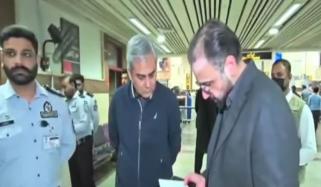 وزیر داخلہ محسن نقوی اور وفاقی وزیر چوہدری سالک کا لاہور ایئرپورٹ کا اچانک دورہ
