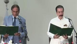 نومنتخب وزیراعظم آزاد کشمیر نے عہدے کا حلف اٹھالیا