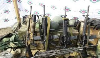 خیبر پختونخوا: دہشتگردوں سے امریکی اور نیٹو افواج کا استعمال شدہ اسلحہ برآمد