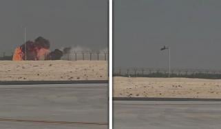 دبئی ایئر شو کے دوران بھارت کا جنگی طیارہ گر کر تباہ