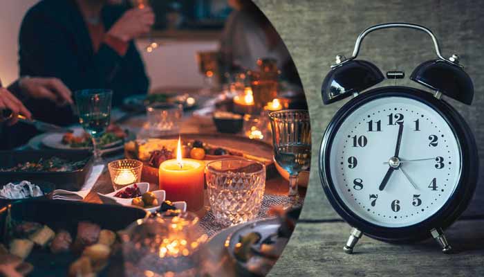 ماہرینِ غذائیت کا کہنا ہے کہ جب دن چھوٹے ہو جاتے ہیں تو ہمیں اپنا ڈنر معمول سے پہلے کھانا چاہیے—