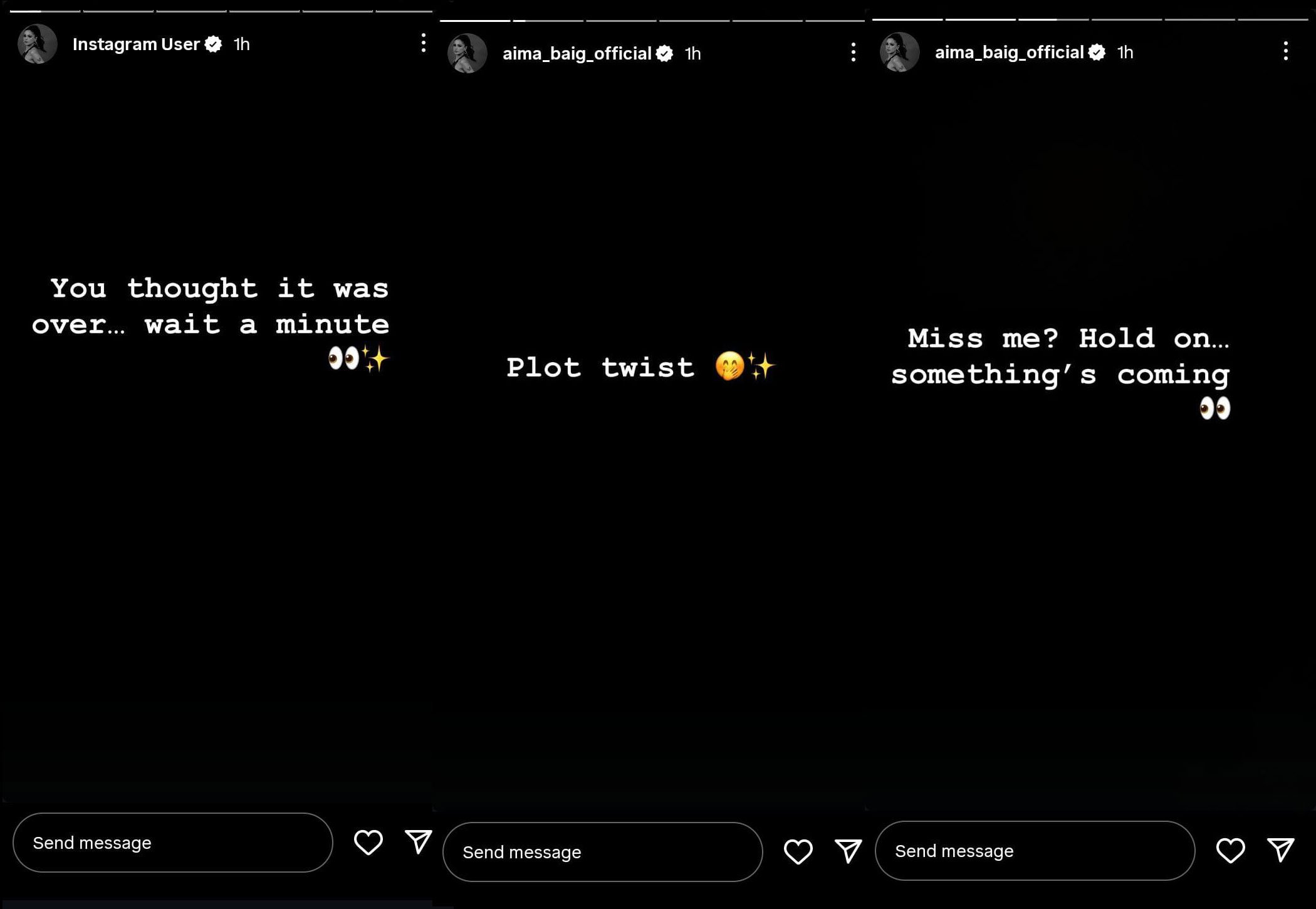 آئمہ بیگ کی مبہم انداز میں انسٹاگرام پر واپسی