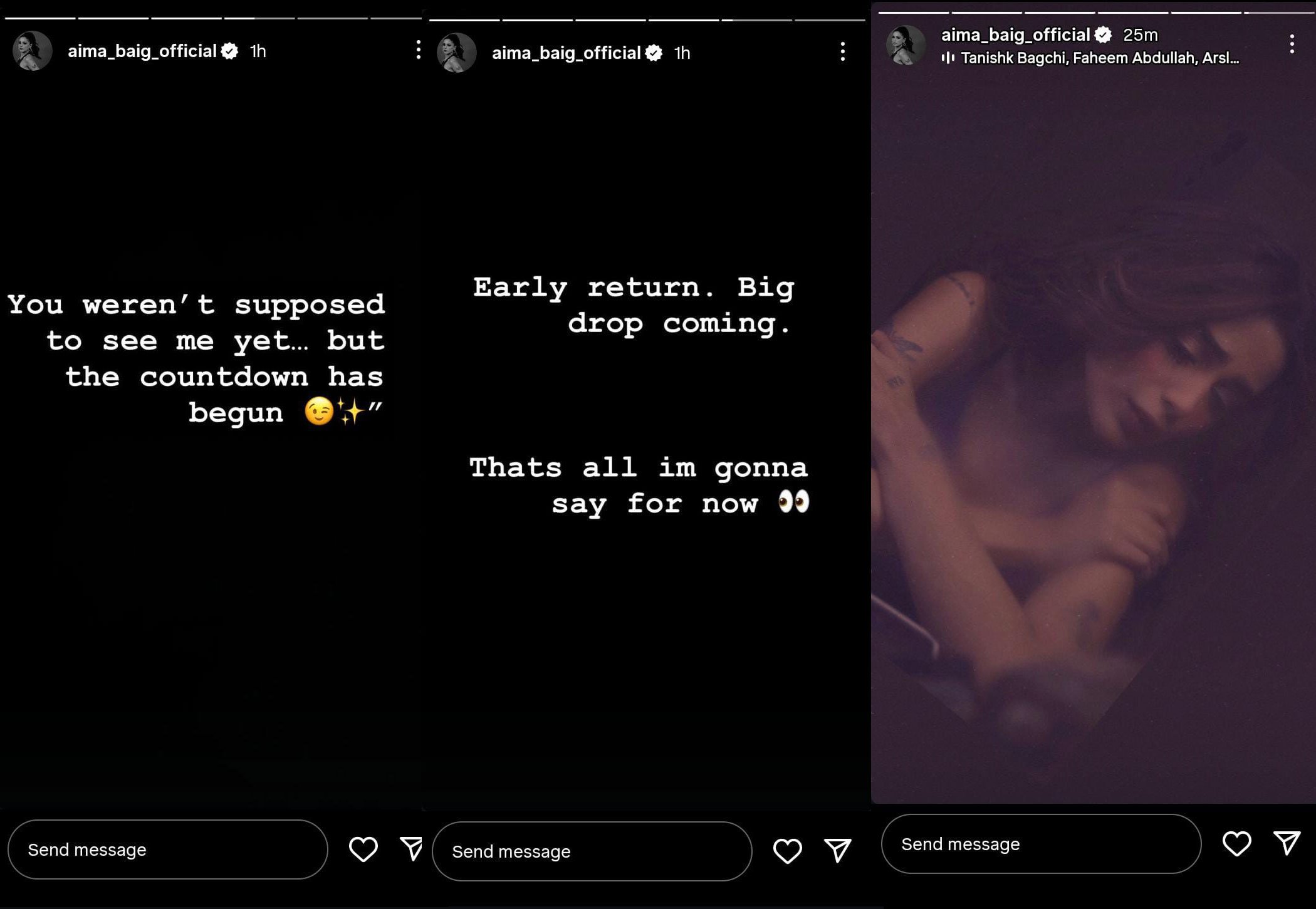 آئمہ بیگ کی مبہم انداز میں انسٹاگرام پر واپسی