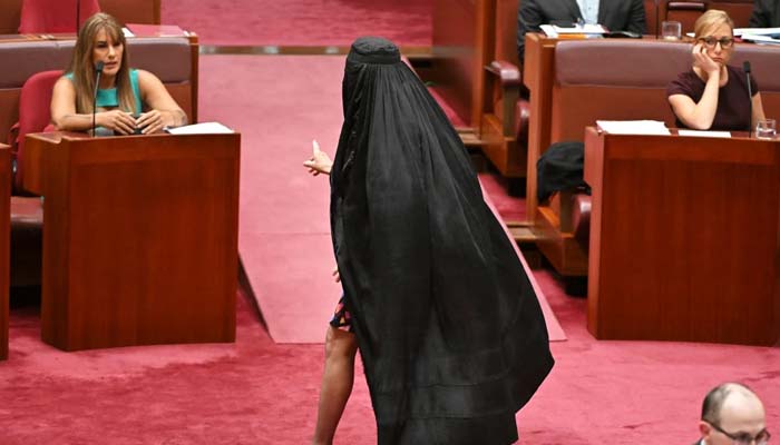 Australian Senator Pauline Hansons burqa protest ends in suspension