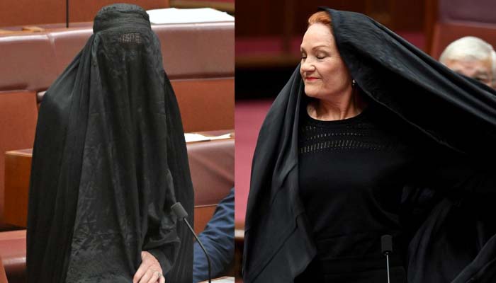 Australian Senator Pauline Hanson burqa protest ends in suspension