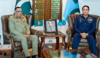 جنرل ساحر شمشاد کا ایئر ہیڈکوارٹرز کا دورہ، ایئر چیف سے ملاقات