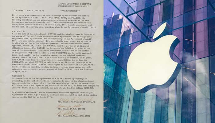 Apples historic founding papers up for auction, could fetch $4 million