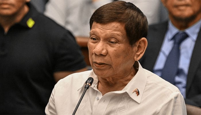 سابق فلپائنی صدر روڈریگو ڈوٹرٹے—تصویر بشکریہ سوشل میڈیا