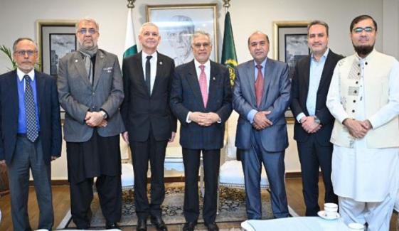 اسحاق ڈار سے صدر انٹرنیشنل فیڈریشن آف اکاؤنٹنٹس ژاں بوکو کی ملاقات