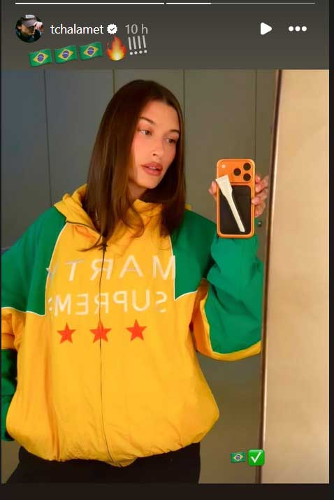 Timothée Chalamet receives Justin, Hailey Biebers shout out on Marty Supreme