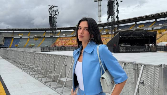 Dua Lipa commands attention in striking blue ‘fit ahead of major performance