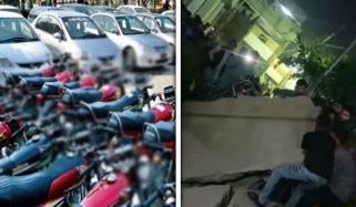 کراچی: سرکاری اسکول کی دیوار گر گئی، 3 گاڑیاں اور موٹرسائیکلیں تباہ