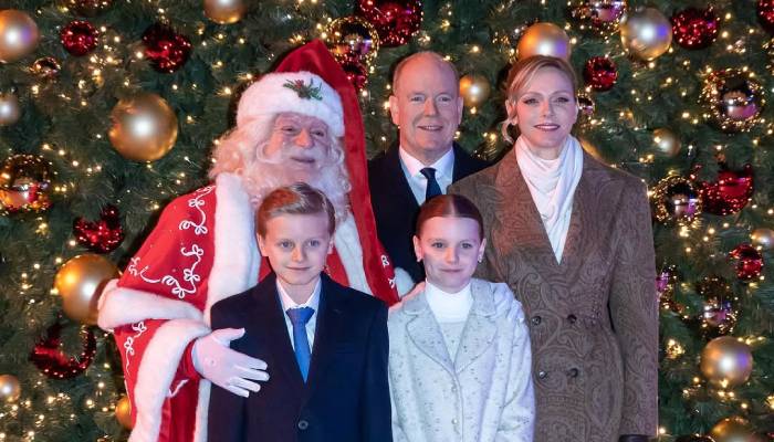 Princely twins Jacques, Gabriella bring holiday magic to Monaco with parents