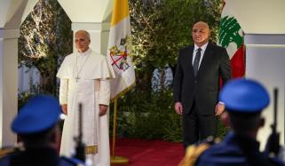 پوپ لیو بیروت پہنچ گئے، صدر جوزف عون نے استقبال کیا