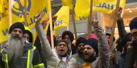 پاکستان کیخلاف راج ناتھ کا بیان، کینیڈا میں سکھوں کا مظاہرہ