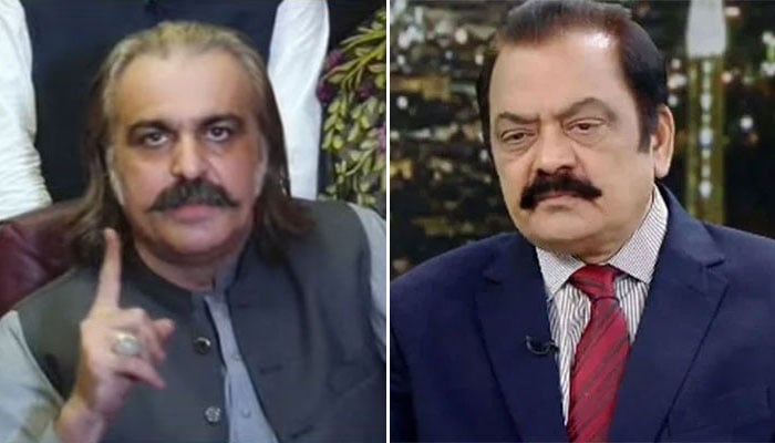 رانا ثناء اللّٰہ اور علی امین گنڈاپور—فائل فوٹو