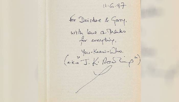 Harry Potter extremely rare first edition signed by J.K. Rowling hits auction