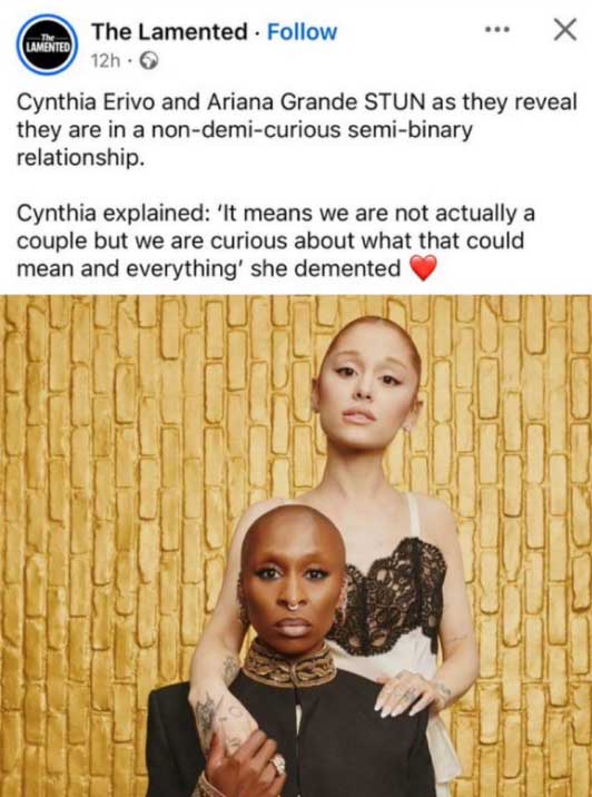 Ariana Grande shares new video with Cynthia after ‘relationship’ explained