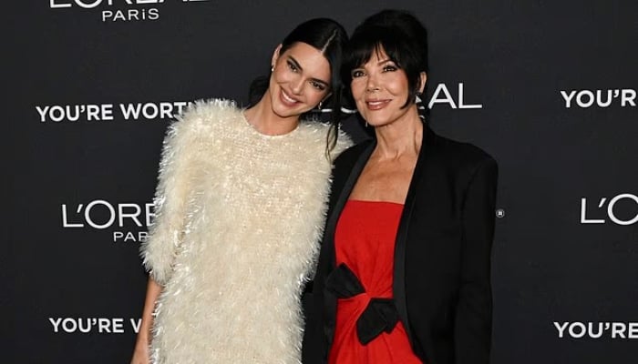 Kendall, Kris Jenner shine in festive glam at L’Oréal holiday event