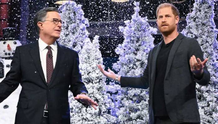 Prince Harry leaves fans in stitches with cheeky lip sync on Stephen Colbert show