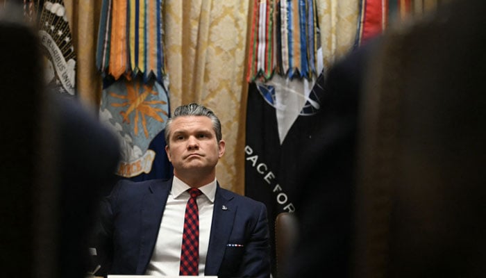 امریکی وزیر دفاع پیٹ ہیگستھ—تصویر بشکریہ غیر ملکی میڈیا