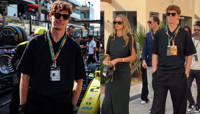 Jannik Sinner attends F1 season finale with girlfriend Laila Hasanovic in Abu Dhabi