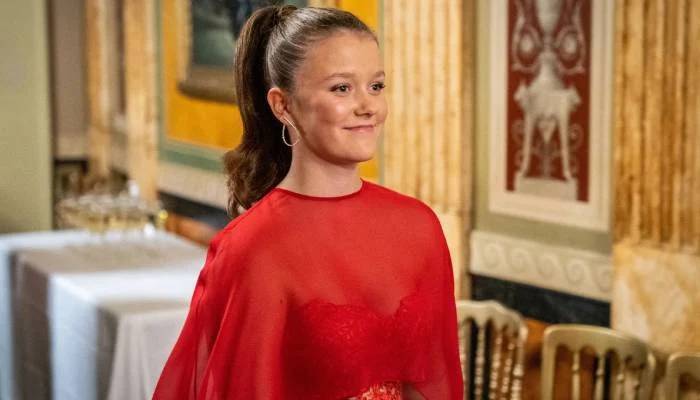 Princess Isabella sparkles in red as she celebrates special day at palace