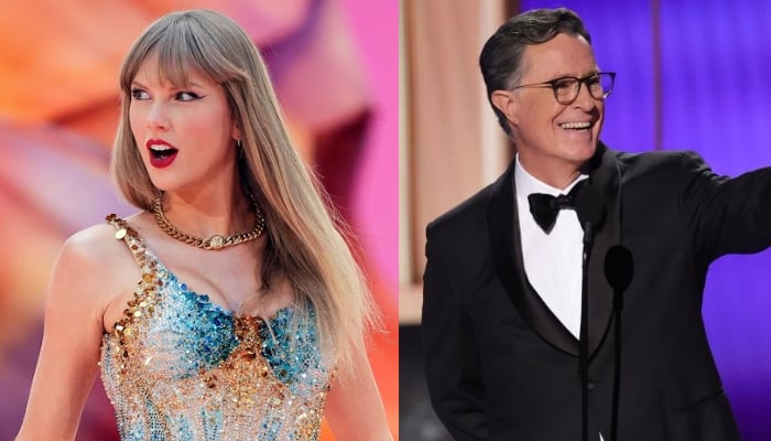 Taylor Swifts shocking Stephen Colbert appearance sparks buzz ahead of film drop