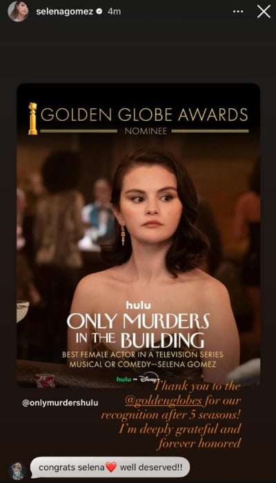 P.C.: Selena Gomez/Instagram Stories