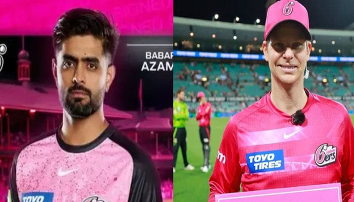 اسٹیو اسمتھ اور بابر اعظم—فائل فوٹوز