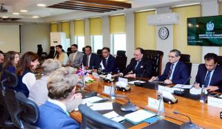وزیرِ خزانہ سے برطانوی وزیرِ ترقیات کی ملاقات، معاشی استحکام پر گفتگو 