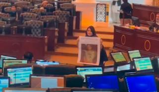 خیبرپختونخوا اسمبلی: ن لیگی خاتون رکن فیلڈ مارشل کی تصویر لے آئیں