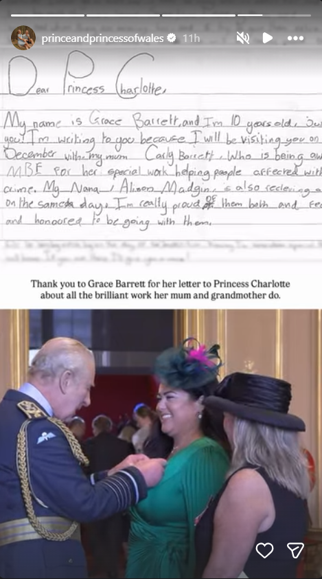 P.C. Instagram/princeandprincessofwales