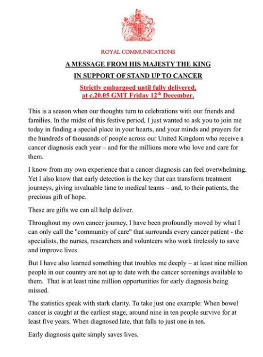 Princess Dianas brother breaks silence after King Charles’ new health update