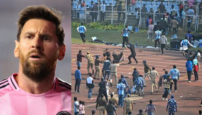 Lionel Messi’s India tour turns chaotic as frustrated fans damage stadium property