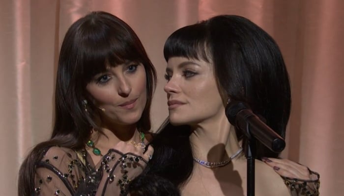 Dakota Johnson surprises fans with SNL appearance alongside Lily Allen