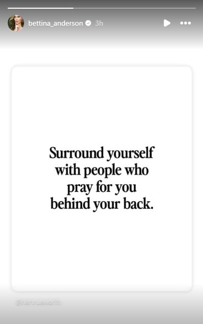 Bettina Anderson shares first post after engagement to Trump Jr.