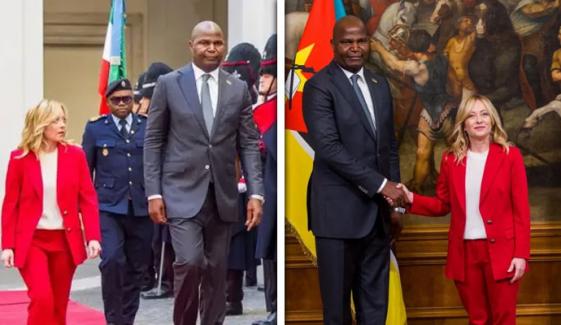 سیاست سے زیادہ قد کا چرچا، میلونی اور موزمبیق کے صدر کی ملاقات وائرل