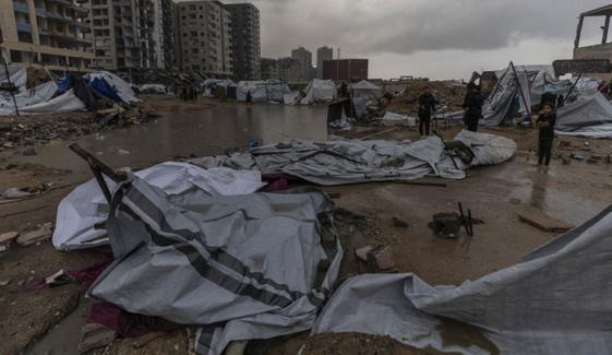 شدید سرد موسم اور طوفانی ہواؤں سے فلسطینیوں کی مشکلات میں اضافہ