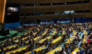 اقوام متحدہ کی جنرل اسمبلی نے فلسطینی عوام کے حق خود ارادیت کی توثیق کی قرارداد بھاری اکثریت سے منظور کرلی