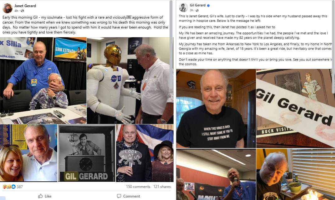 P.C. Facebook/ Janet Gerard and Gil Gerard
