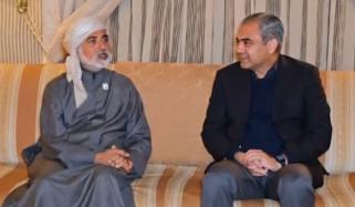 امارات کے وزیر شیخ نہیان بن مبارک النہیان خیر پور پہنچ گئے، محسن نقوی سے ملاقات