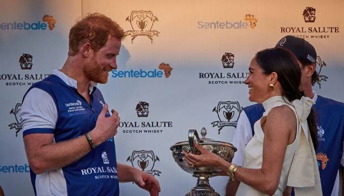 Meghan Markle cheers Prince Harry as he competes in World Snow Polo Championship