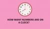 ایک گھڑی میں کتنے نمبر ہوتے ہیں؟