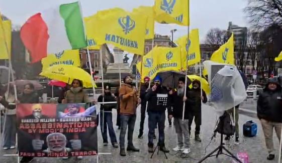 اٹلی: میلان میں سکھ فار جسٹس کا بھارتی قونصل خانے کے سامنے احتجاجی مظاہرہ