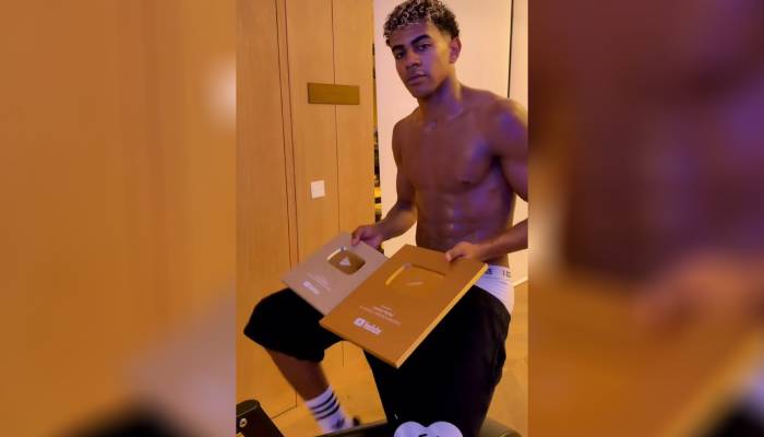 Lamine Yamal proudly flaunts YouTube awards after historic channel debut