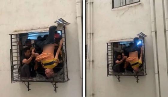 10ویں منزل سے گرنے والا شخص معجزانہ طور پر بچ گیا